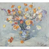 Leopoldo Gotuzzo, VASO DE FLORES, ÓLEO SOBRE PLACA