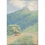 Vicente Leite, PAISAGEM DO RIO DE JANEIRO, ÓLEO SOBRE MADEIRA