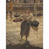 Enrique Martínez Cubells, LA PESCA DEL BOU, ÓLEO SOBRE TELA