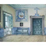Prisciliano Silva, INTERIOR DO CONVENTO DE SÃO FRANCISCO, SALVADOR, ÓLEO SOBRE TELA