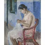 Marie Nivouliès de Pierrefort, COSTURANDO O VÉU DO CASAMENTO