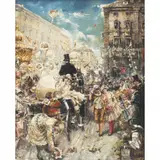 CARNAVAL ROMANO by Salvador Sánchez Barbudo, ÓLEO SOBRE TELA, offered Jun 2022