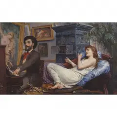 Félix-Joseph Barrias, REPOS PENDANT LA SÉANCE, ÓLEO SOBRE TELA