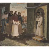 JESUS PEREGRINO by Fulvio Pennacchi, ÓLEO SOBRE PLACA, offered Jun 2022