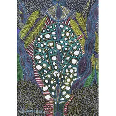 A metamorfose do pássaro do bico preto, 2021 by Jaider Esbell, ACRÍLICA SOBRE TELA, offered Feb 2022