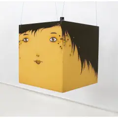 Osgemeos, THE WORLD IS FULL OF FANTAZY!, 2005, DASÉRIE“HEADBOX”, PINTURA E INSTALAÇÃO ELÉTRICA SOBRE CHAPAS DE MADEIRA