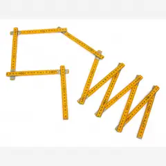 FONTES by Cildo Meireles, 1992, wood rulers with metal hinges, in 4 parts, offered Sep 2021