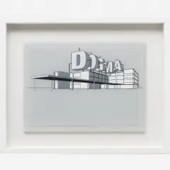 Carlos Garaicoa, DA SÉRIE “TALKING BUILDINGS (DOGMA)”, 2012, ADESIVO CORTADO SOBRE SUPERFÍCIE DE CORTE