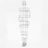 Antony Gormley, CONSTRUCT IX, 2011, ESCULTURA EM AÇO INOXIDÁVEL