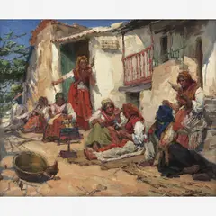 FIANDEIRAS by José Malhoa, ÓLEO SOBRE TELA, offered May 2021