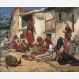 José Malhoa, FIANDEIRAS, ÓLEO SOBRE TELA