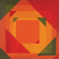 COR, LUZ, QUADRADOS CENTRADOS by Hermelindo Fiaminghi, TÊMPERA SOBRE TELA, offered Oct 2020