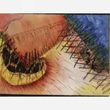Cildo Meireles, Untitled, Pastel e colagem sobre papel