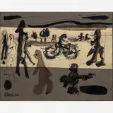 Rubens Gerchman, Untitled, Pastel e guache sobre papel