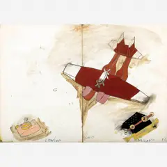 Aéreo by Leonilson, Aquarela, guache e lápis de cor sobre papel, offered May 2019