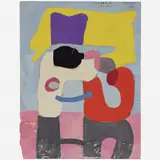 Jorge Guinle, Thealter of dogs, GUACHE SOBRE PAPEL