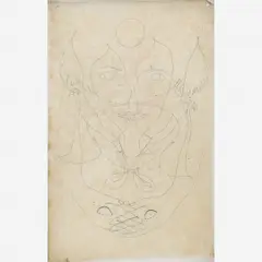 Tunga, Untitled, Desenho à lápis de cor em papel do Himalaia