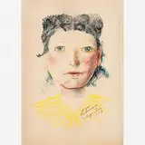 Candido Portinari, Cabeça de menina, Crayon sobre papel