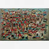 A grande cidade by Antônio Bandeira, Óleo sobre tela colado em cartão, offered Oct 2017