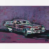 Rubens Gerchman, Coches cubanos (Carro brillhante), Acrílica sobre tela