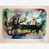 Untitled by Antônio Bandeira, Aquarela e nanquim sobre papel, offered May 2017