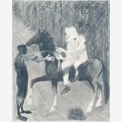 Meninos a cavalo by Candido Portinari, Grafite, offered May 2017