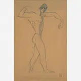 Figura de Homem by Ismael Nery, Grafite sobre papel, offered Dec 2016
