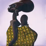 Alexandre Keto, Sierra Leone, tecidos trabalhados com spray, giz pastel e tinta acrílica e aplicação tecidos africanos sobre madeira de recuperação