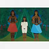 Djanira da Motta e Silva, Ritual da Puberdade, Tribo da Canelas, Óleo sobre tela