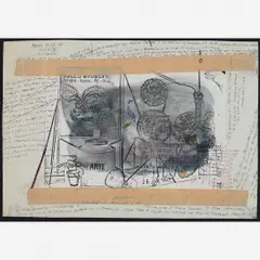 Untitled by Paulo Bruscky, Caneta esferográ ca, nanquim e fotocópia sobre papel, offered Aug 2015