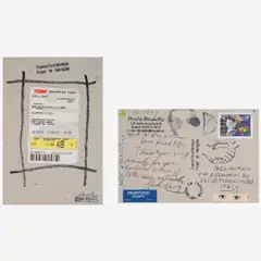 Poema para Navegar / Poem to Navigate by Paulo Bruscky, Colagem e intervenções postais, offered Aug 2015