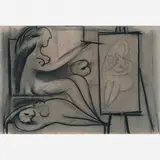 Le Peintre et Son Modèle by Pablo Picasso, Carvão sobre papel, offered Aug 2015