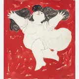 Milton Dacosta, Figura Feminina, aquarela sobre papel
