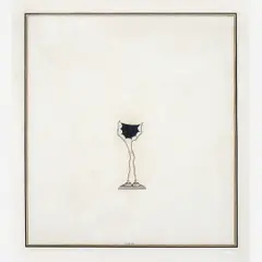A tulipa azul by Waltércio Caldas, Aquarela e nanquim sobre papel, offered May 2015