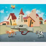 Roberto Magalhães, Bichos na cidade, Óleo sobre tela