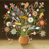 Roberto Magalhães, Vaso de flores, Óleo sobre tela