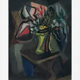 Vaso de flores by Di Cavalcanti, Óleo sobre tela, offered Apr 2015