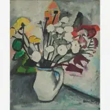 Vaso de flores by Aldo Bonadei, Óleo sobre tela, offered Apr 2015