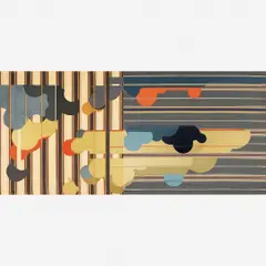 Listrado azul by Tatiana Blass, Acrílica sobre tecido, offered Apr 2015