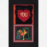Together by Rubens Gerchman, Acrílica, tecido e madeira sobre tela, offered Apr 2015