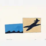 Leonilson, Avião, Guache e colagem sobre papel