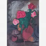 Rosas by Aldo Bonadei, Guache sobre cartão colado, offered Nov 2014