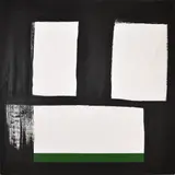 Amílcar de Castro, Branco, Preto e Verde, Acrílica sobre tela