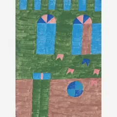 Untitled by Alfredo Volpi, TÊMPERA SOBRE CARTÃO, offered May 2014