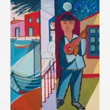 Cícero Dias, Untitled, Óleo sobre tela