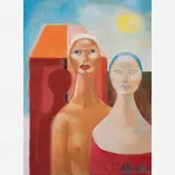 Mulheres by Di Cavalcanti, Óleo sobre tela, offered May 2014
