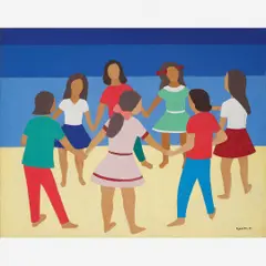 Ciranda by Djanira da Motta e Silva, Óleo sobre tela, offered May 2014