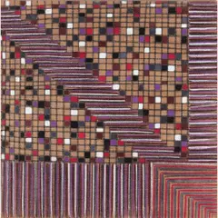 Myra Landau, Ritmo Intercambiable 1, Pastel oleoso sobre tela