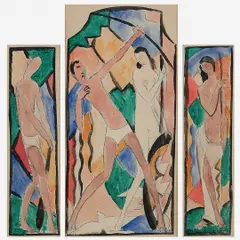 Untitled by Antonio Gomide, Aquarela e lápis de cera sobre papel, offered Feb 2014