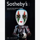 Nelson Leirner, Sotheby’s, 2005, Montagem com máscara e catálogo em caixa de acrílic